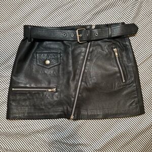 Rat & Boa leather mini skirt size XS
